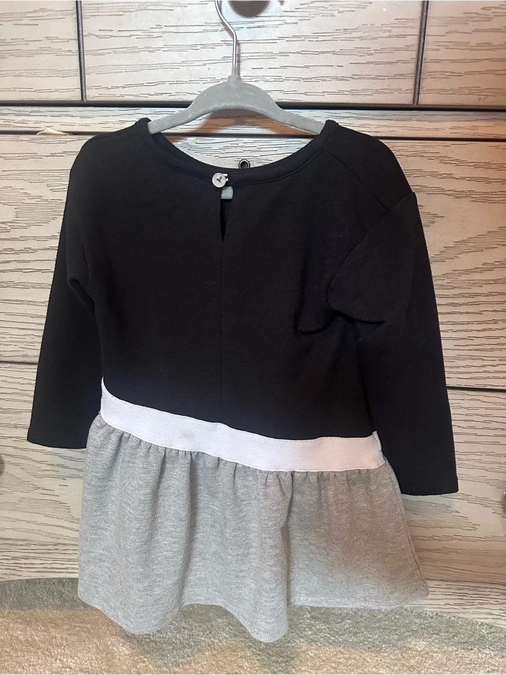 Girls' Chicago White Sox Long Sleeve Dress - Black & Gray